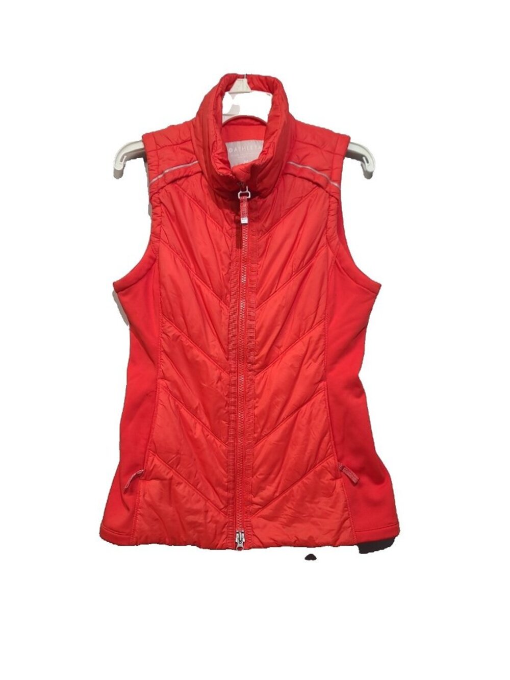 Athleta Rock Ridge PrimaLoft Vest M Orange Quilted Puffer